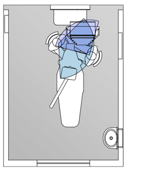 Hybrid over-the-patient dental delivery