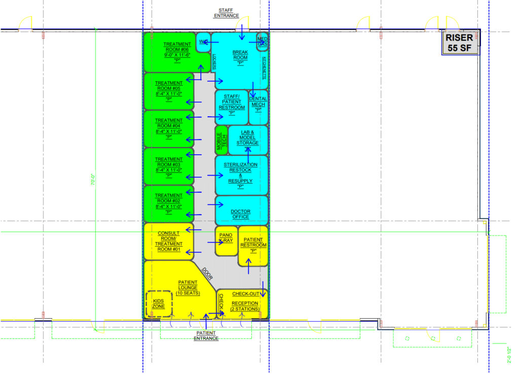 A Space-Efficient Startup dental floorplan