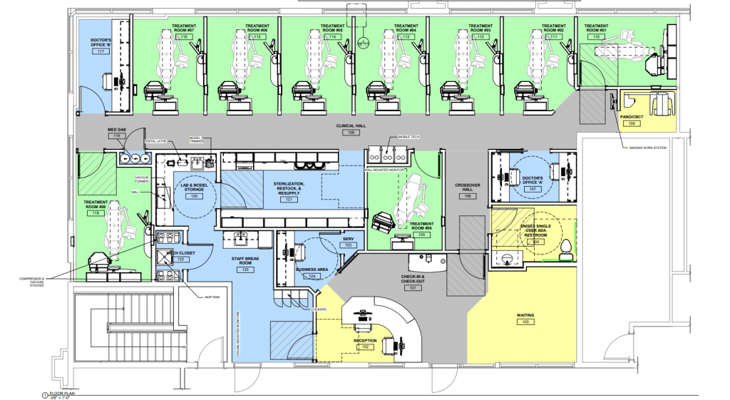 High Compact Urban Office dental floorplan