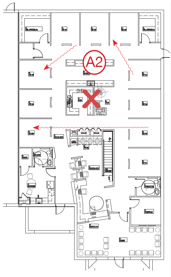 Another example of floorplan that promotes issues with sound
