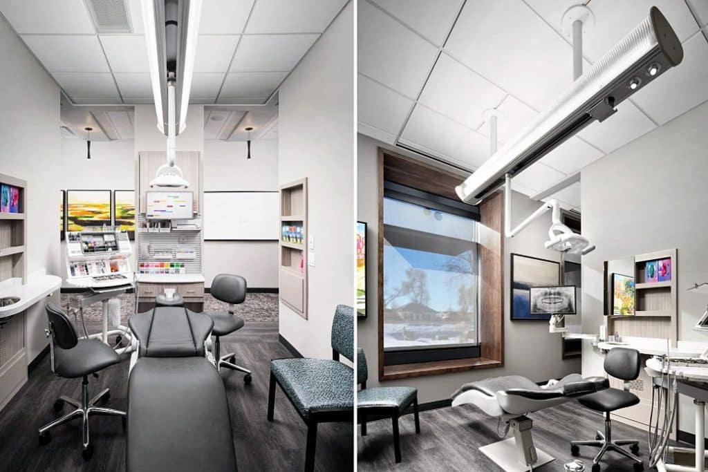 Doctor and patient view in dental operatory