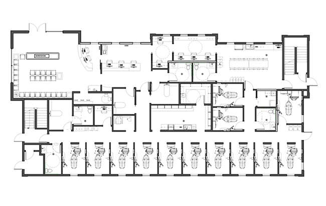 Floorplan for our dental design client Dr. Travis Bartschi