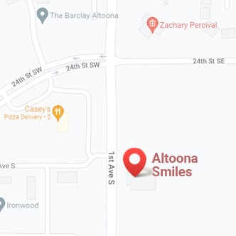 google map image of Altoona Smiles location