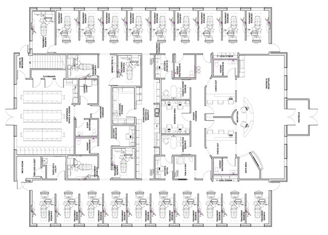 Floorplan for our dental design client Drs. Fry & Barganier