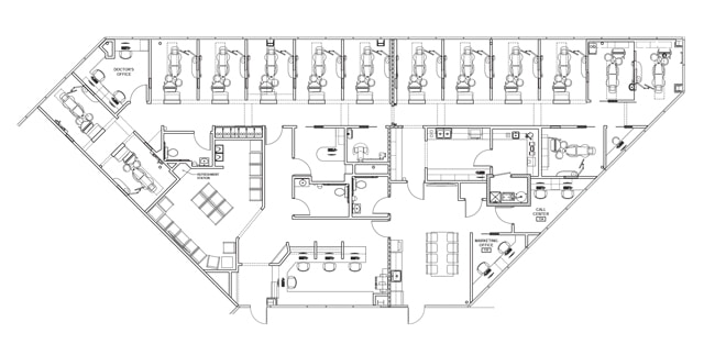 Floorplan for our dental design client Dr. Leif Loberg